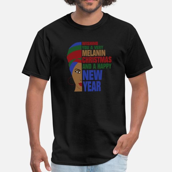 

melanin merry christmas ethnic t shirt men customized short sleeve round neck pattern sunlight building summer style leisure shirt