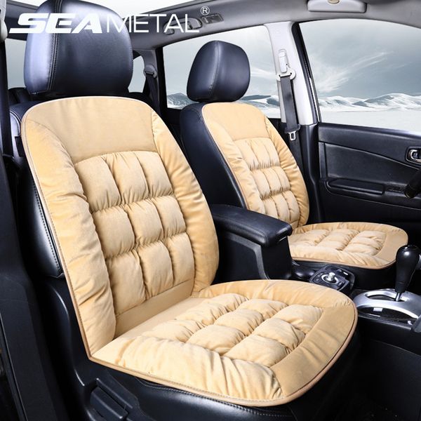 

plush car seat cover winter automobiles seat covers warm seats cushion pads protector back carpet mats auto interior accessories