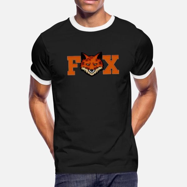 

fox t shirt men custom 100% cotton s-xxxl trend cute funny casual spring leisure shirt