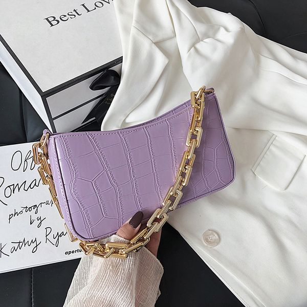 

stone pattern leather shoulder bags for women solid color chain designer travel hand bags female luxury handbags and purses