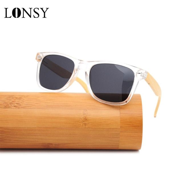 

lonsy retro wood sunglasses women mens bamboo sun glass for women brand original wood glasses masculino, White;black