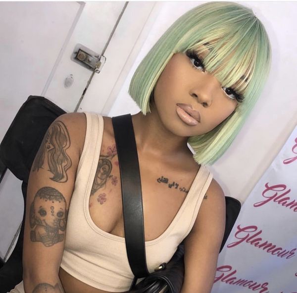 

selling wigs, european and american fashion bob heads with bangs, chemical fiber short hair manufacturers wholesale, Black