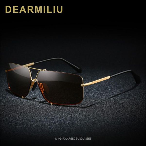 

dearmiliu retro men's polarized sunglasses men driving square eyewear accessories sun glasses uv400 gafas de sol shades women, White;black