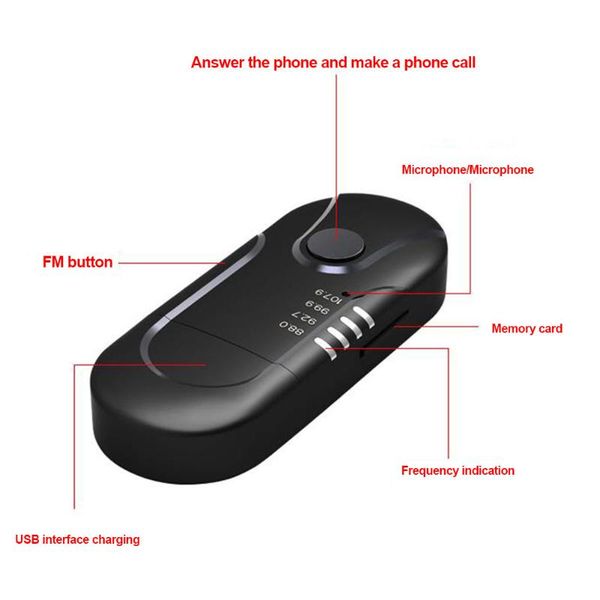 

fm transmitter car auto bluetooth radio wireless mp3 player handsreceiver usb mini accessories portable music for bt-08