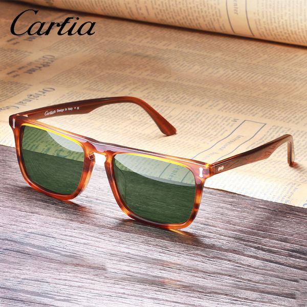

carfia mens sunglasses polarized lenses vintage sun glasses 100% uv protection 5357 square 50mm 4 colors with case, White;black