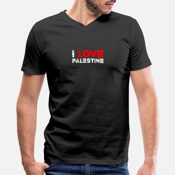 

i love palestine by heart i stand with t shirt men printed short sleeve o-neck unique interesting funny casual summer cool shirt