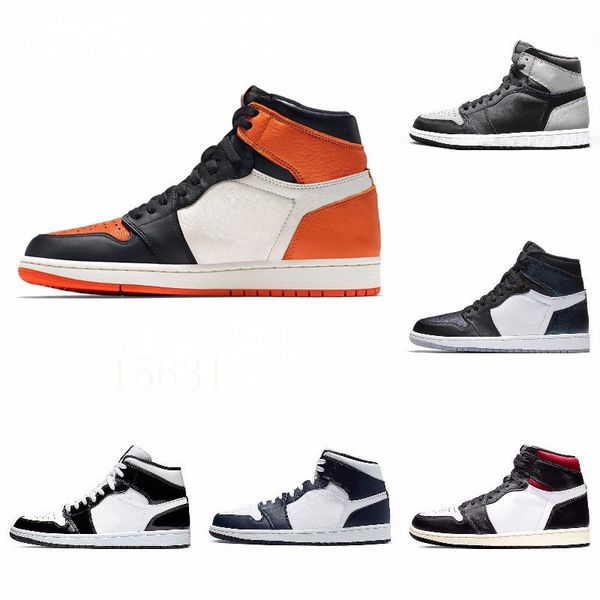 

new 1s high 3 shattered og bred toe banned game royal shoes men 1s shadow sneakers with box j#08-175