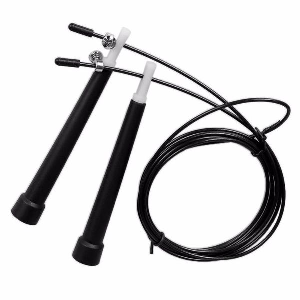

jump ropes 3 meters steel wire skipping skip adjustable rope crossfit fitnesss equimpment exercise workout fast speed abs handle
