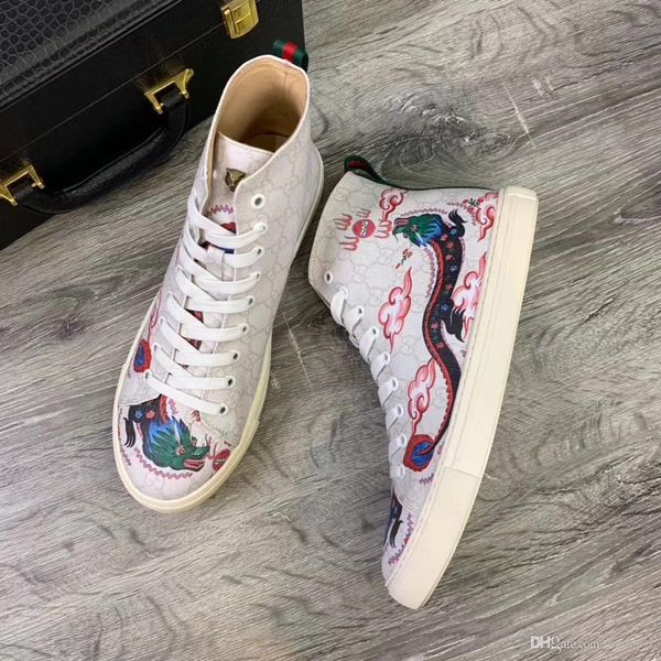 

bee new designer shoes white tiger snake dragon ace embroidered mens & women genuine leather designer sneakers casual shoes -7, Black