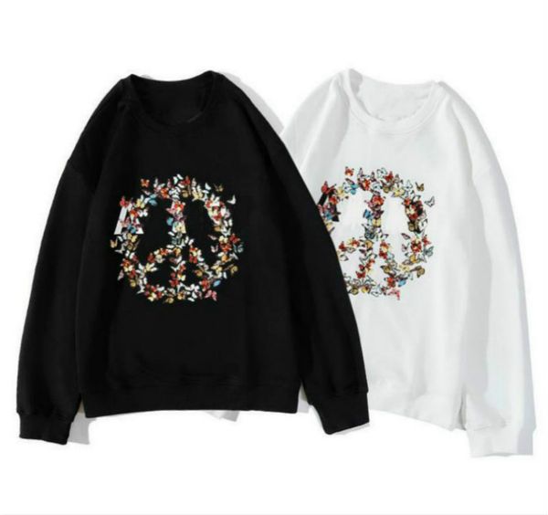 

20f mens women hoodies with letters spring autumn men sweatshirts butterflies print casual sweaters hoodie men clothing m-2xl, Black