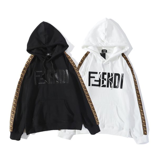 

mens hooded hoodie hip hop fashion streetwear slim hoodies men women pullover sweatshirts hoodies stylist hoodies, Black