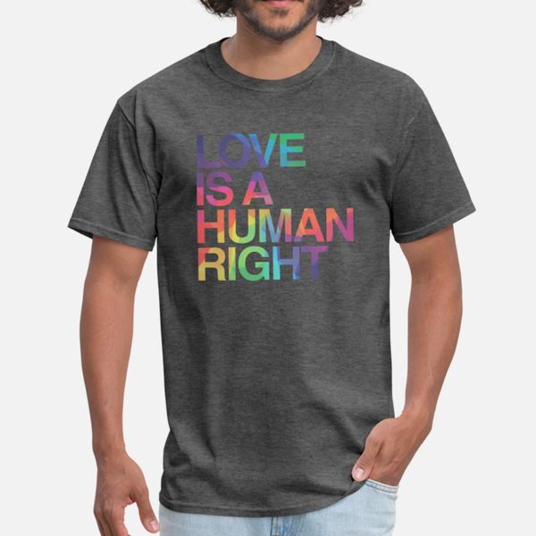 

love is human right lgbt gay pride t shirt men designer short sleeve euro size s-3xl family fit funny summer style unique shirt