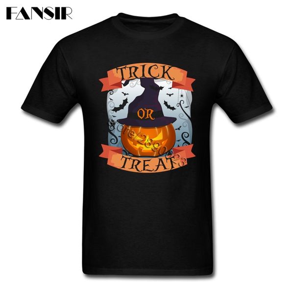 

trick or treat halloween men t shirt fashion t shirts man custom cotton short sleeve xs-3xl clothes for guys