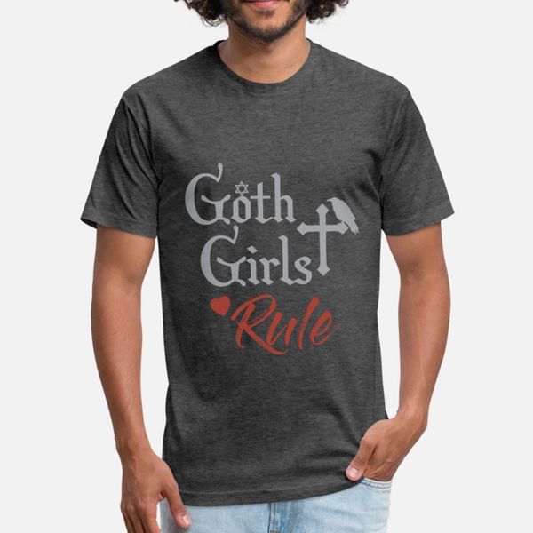 

goth girls rule heart goth t shirt men printing cotton o neck letter fit basic spring autumn vintage shirt