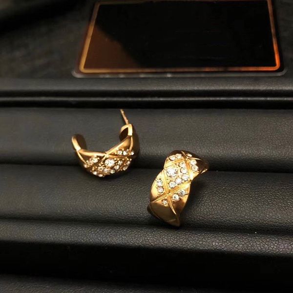 

luxury custom-made style diamond stud earrings american selling women's high-end diamond stud, Golden