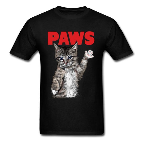 

мужчины футболки paws животных cat printed повседневный basic tshirt плюс размер сыпучие o-образным вырезом на заказ одежды рубашка top бесп
