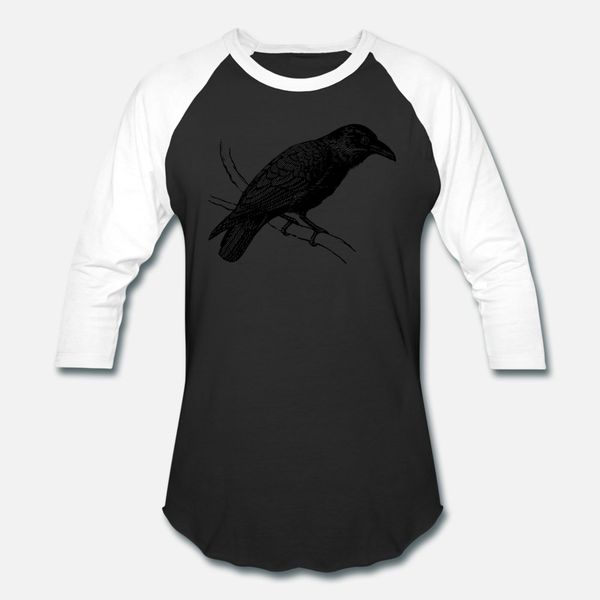 

raven t shirt men printed cotton o neck original crazy fashion spring autumn formal shirt