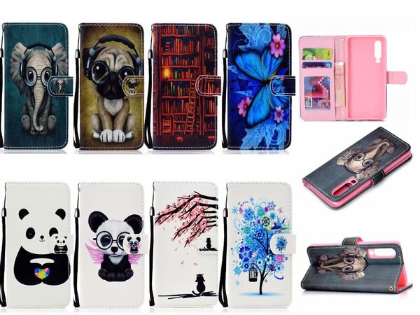 

cgjxsleather wallet case for huawei p30 pro honor v10 10 lite galaxy s10 plus s10e m10 m20 a30 elephant dog butterfly panda flower flip cove