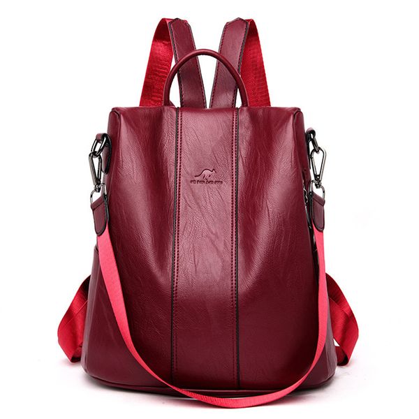 

luxury women backpacks 2020 soft leather female travel shoulder bags backpack school bags for girls bolsa mochilas