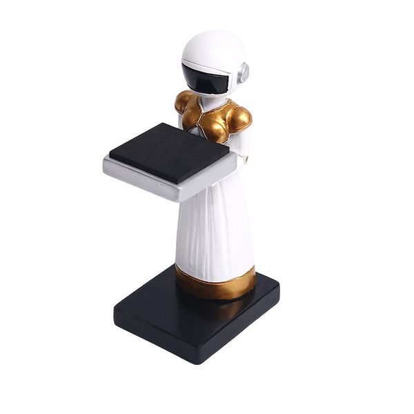 

turnfinger creative spaceman resin watch jewelry display stand simple and elegant high-end quality household, Black;blue