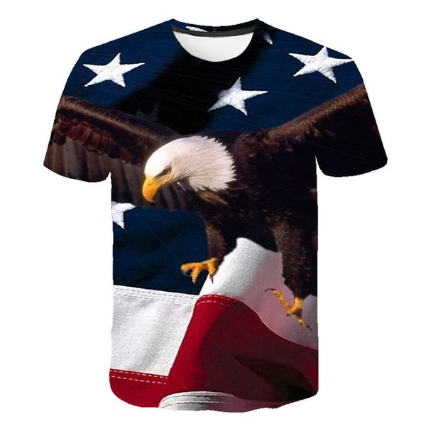 

american animal eagle o collar 3d print shirts funny comics harajuku men clothing