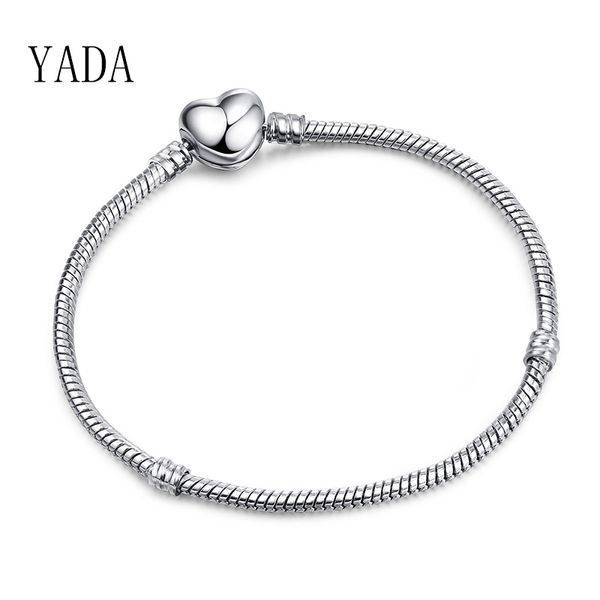 

yada 17-21cm ins crystal original bracelets&bangles for women silver color bracelets charm heart snake chain bracelet bt200166, Golden;silver