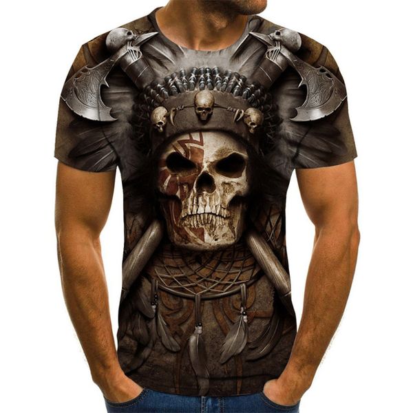 

new for 2020 clothing skull print t-shirt t-shirt breathable 3d print shirts hentai kawaii hentai men clothing