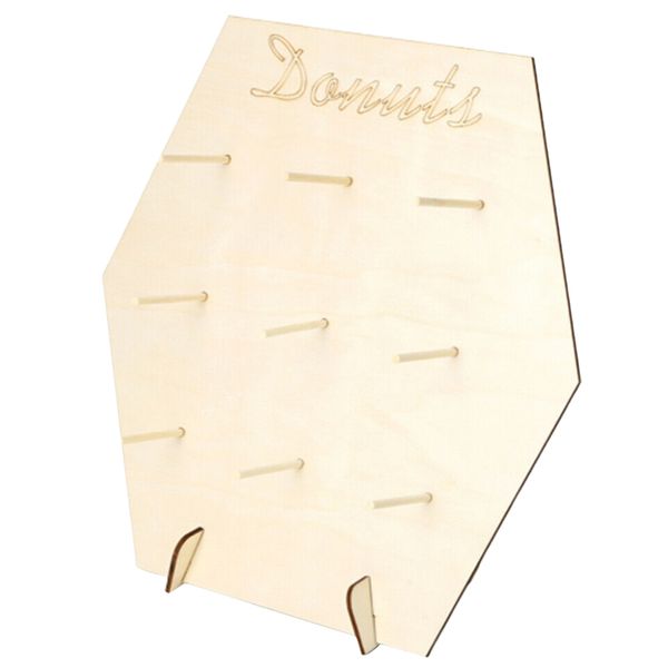 

non toxic display stand durable storage wooden shelf party decoration donut rack