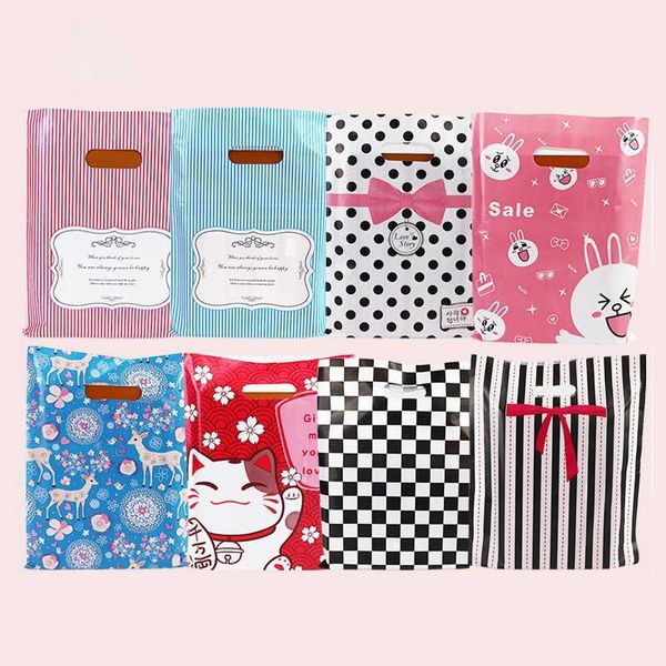 

thicken large more pattern jewelry plastic bag with handle wedding gift thick shop gift shopping packaging plastic handle bags