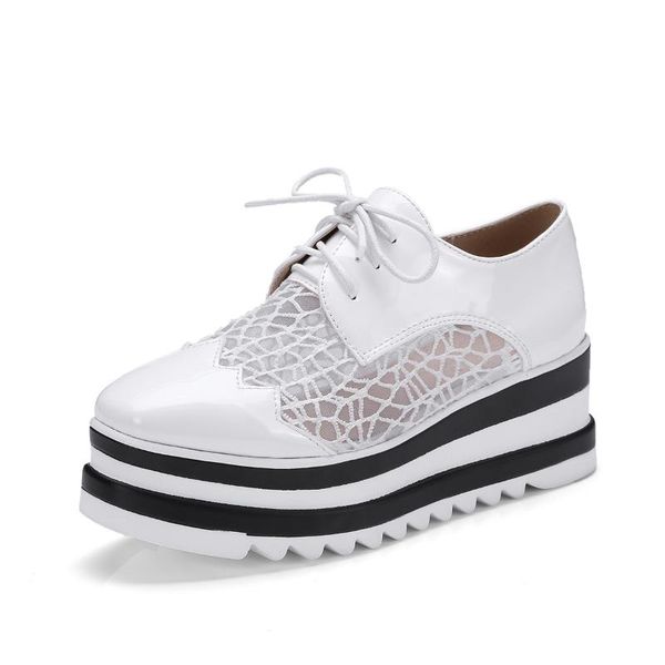 

spring/summer 2020 kind of leisure wind thick bottom gauze college students with single shoes 1853, Black