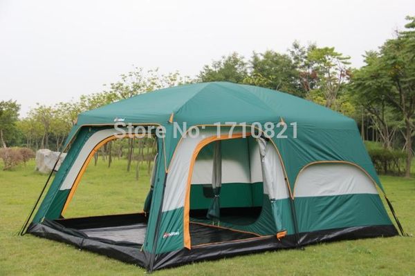 

ultralarge 6 10 12 double layer outdoor 2living rooms hall family camping tent