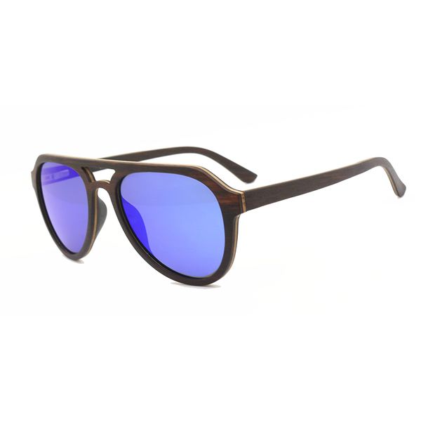 

handmade luxury glasses uv400 wooden sunglasses mirror coating wood bamboo sunglasses, White;black