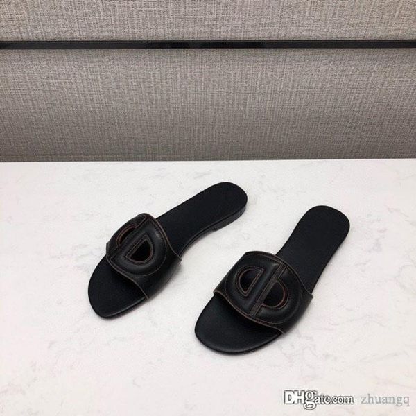 

release summer slides d-club mules beach indoor flat slippers women black camel blue denim white calfskin casual sandals 34-41