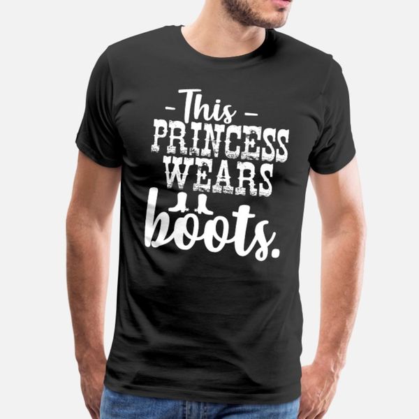 

this princess wears boots western texas urban t shirt men create short sleeve crew neck kawaii cute basic spring autumn family shirt