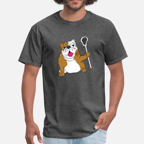 

lax dad bulldog dog lacrosse gift t shirt men printing tee shirt o neck pattern anti-wrinkle breathable summer style leisure shirt