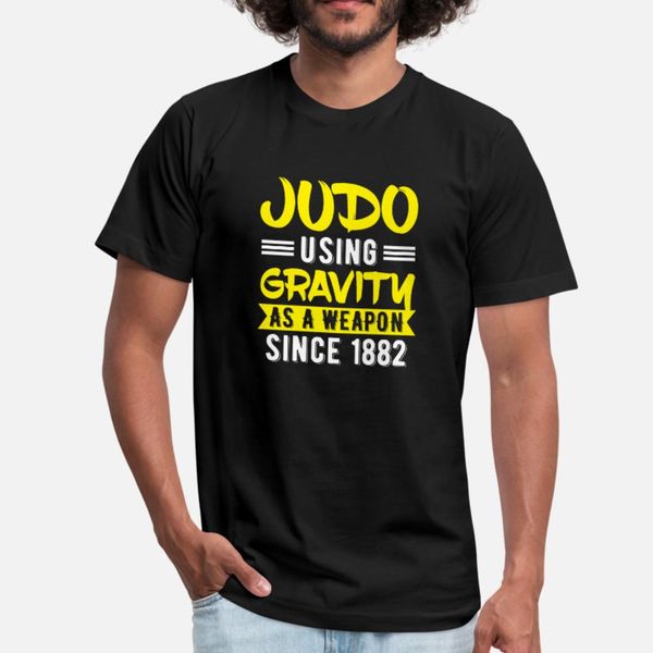 

judo using gravity t shirt men printing 100% cotton crew neck costume fit casual summer novelty shirt