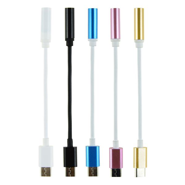 

12cm type c male to 3.5mm jake female audio adapter aux converter cable for samsung s8 lg g5 mobile phone