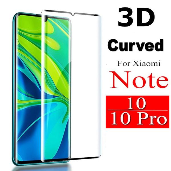 

3d изогнутый закаленное стекло для xiaomi mi 10 pro cc9 pro glass screen protector для xiaomi mi note10 pro 9h полная обложка фильма