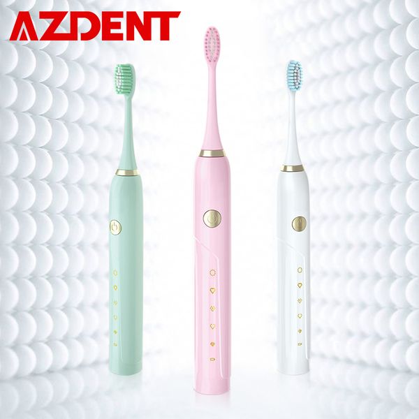 

2019 Smart 5 Modes Electric Toothbrush Rechargeable USB Ultra Sonic Tooth Brushes with 5 Brush Heads