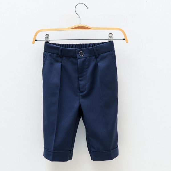 

brand boys formal pants kids solid knee length pants for wedding party performances costume children student clothes, Blue