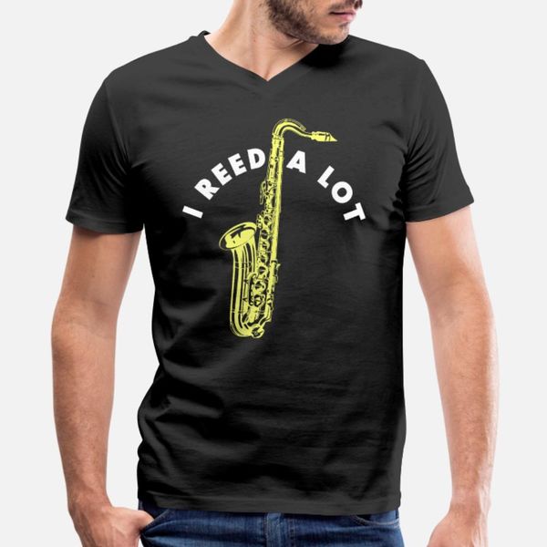 

i reed a lot saxophone jazz music gift t shirt men design 100% cotton s-xxxl unique interesting building summer pictures shirt
