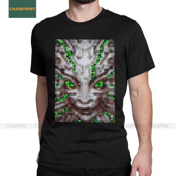 

first shodan system shock t shirt men's cotton funny t-shirt pc game rpg hacker citadel tees short sleeve clothing big size