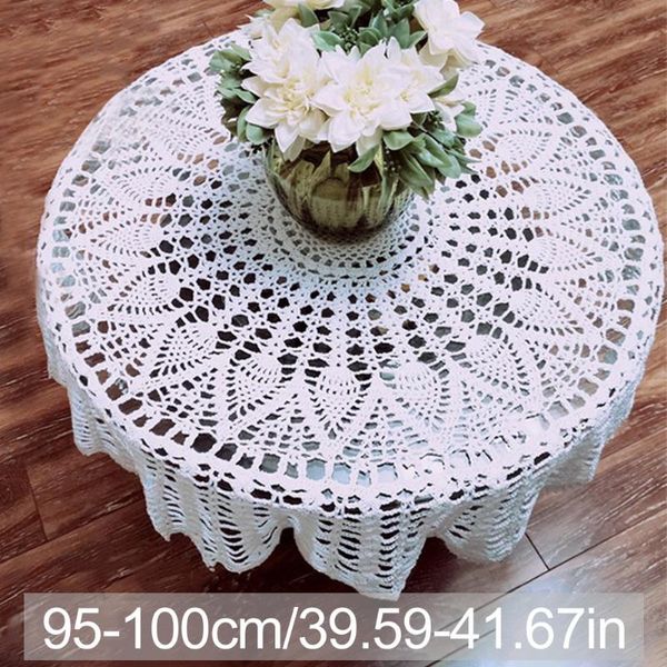 

soft foldable home decor crochet cotton tablecloth dining room kitchen solid multifunction vintage for wedding party supplies