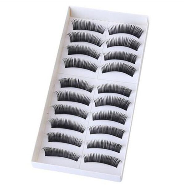 

10 pairs thickening fake eye lashes fashion natural make up handmade thick black false eyelashes extension makeup tool