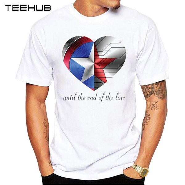

teehub men t-shirt short sleeve funny stucky heart printed classic tee cool design geek t shirts