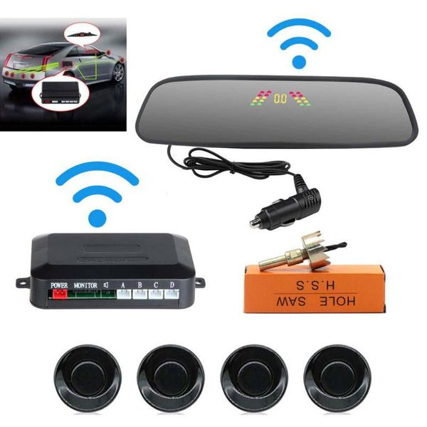 

car reversing parking camera wireless car rear view parking sennor kit detector led display automatic auxiliary