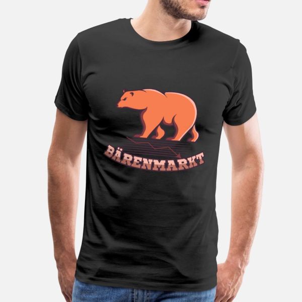 

bear bear market stock market stock market t shirt men print short sleeve round collar slim anti-wrinkle building spring autumn shirt