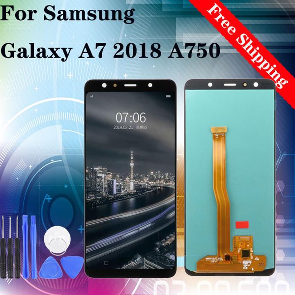 

original for samsung for samsung a7 2018 a750 a750f a750g a750g/ds lcd display touch screen