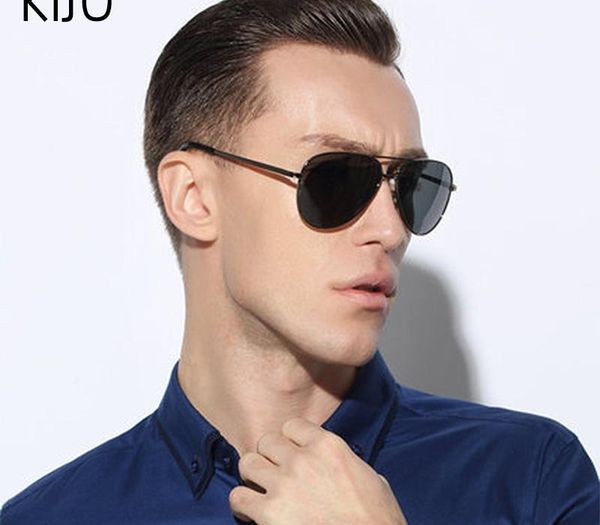 

бренд kijo летать вождения поляризационные солнцезащитные очки мужчин и женщин очки ретро анти-уф водителя очки очки, White;black