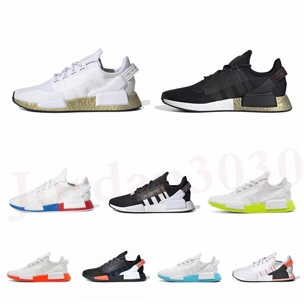 

2020 bred runner r1 triple white black mens running shoes for men women japan black thunder atmos oreo outdoor sports sneakers 36-45 g21